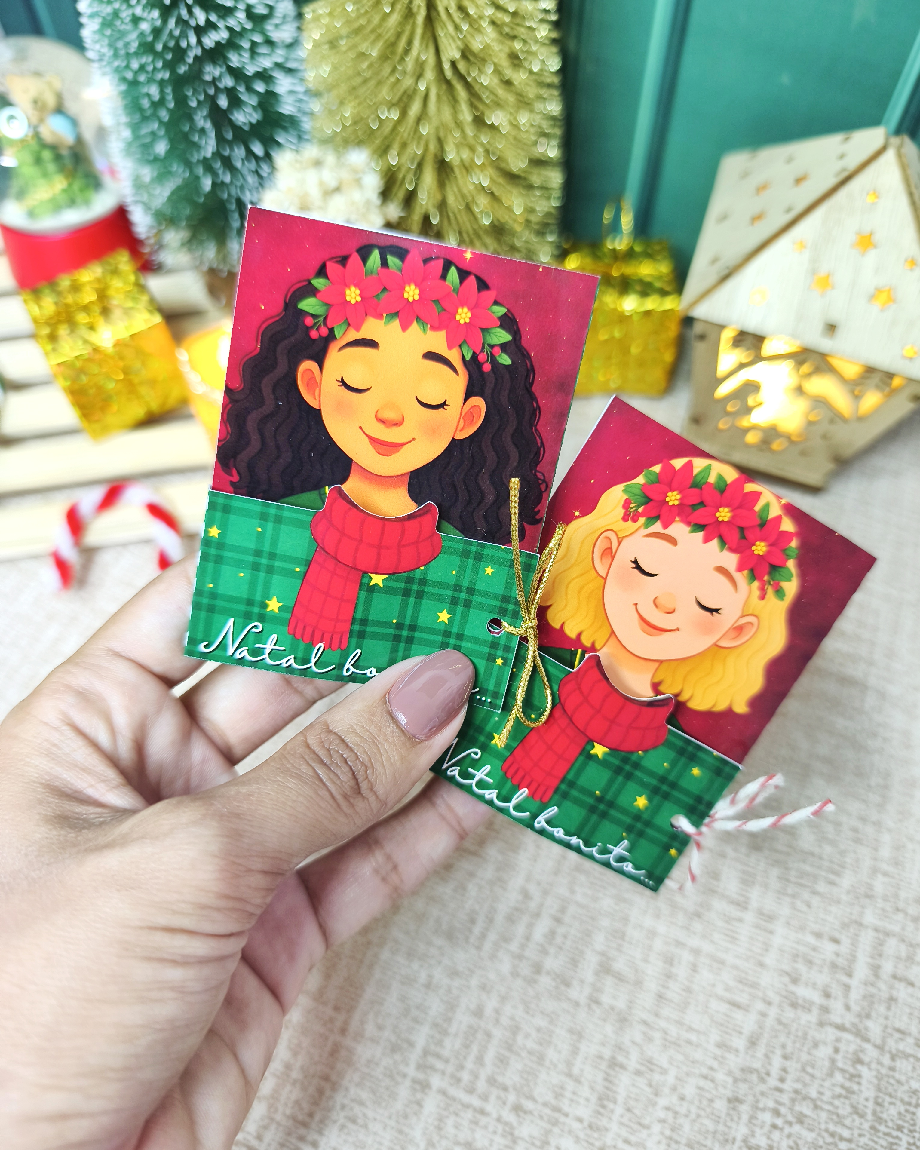 Arquivo Natal Card Brinco e Colar - DESENHITOS DA JANA 6
