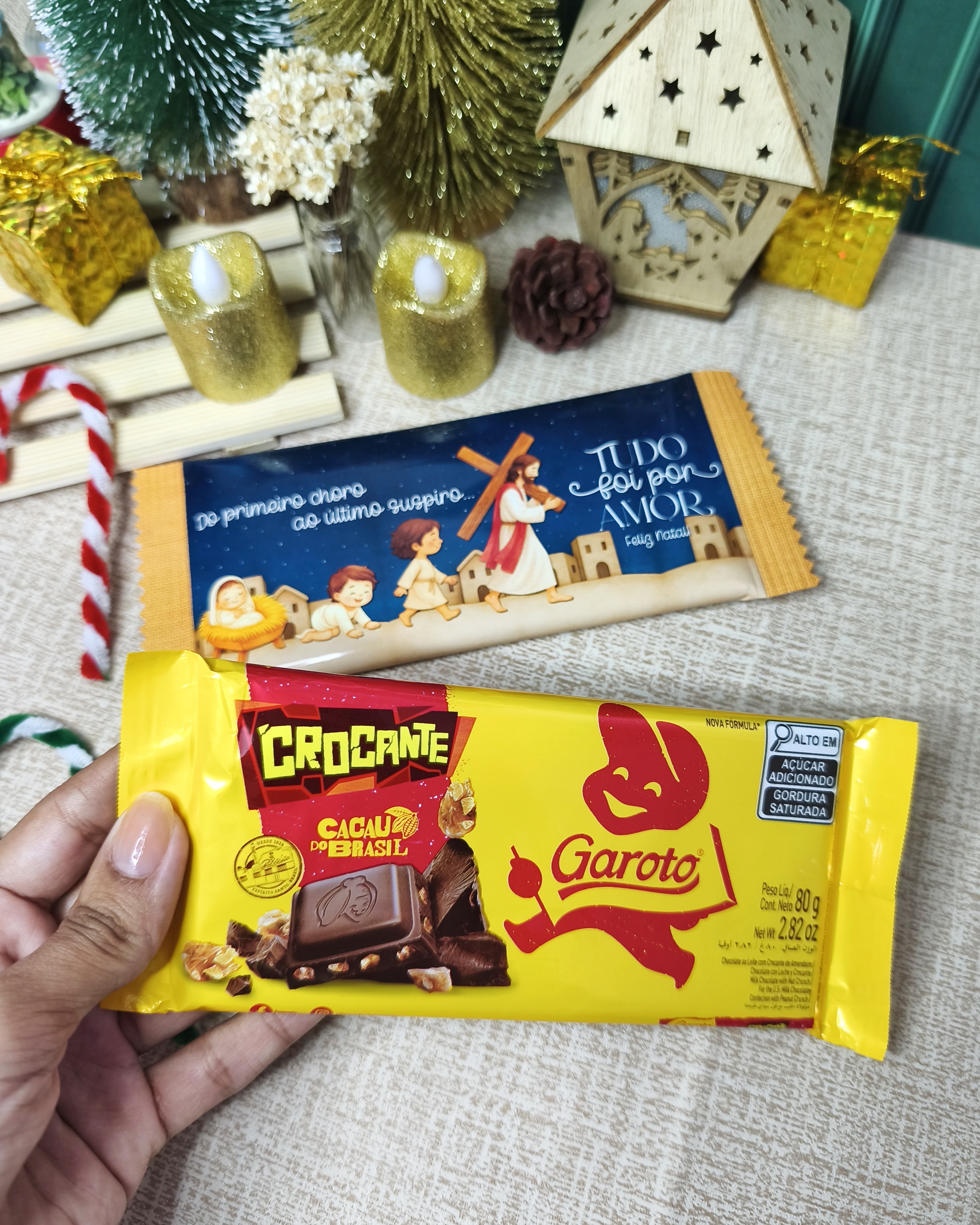 Arquivo Natal Rótulo Barra de Chocolate Garoto - DESENHITOS DA JANA 3