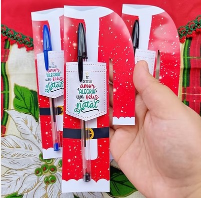 Arquivo Natal Card Caneta Camisa do Papai noel - DHAMA DOS PAPEIS 1