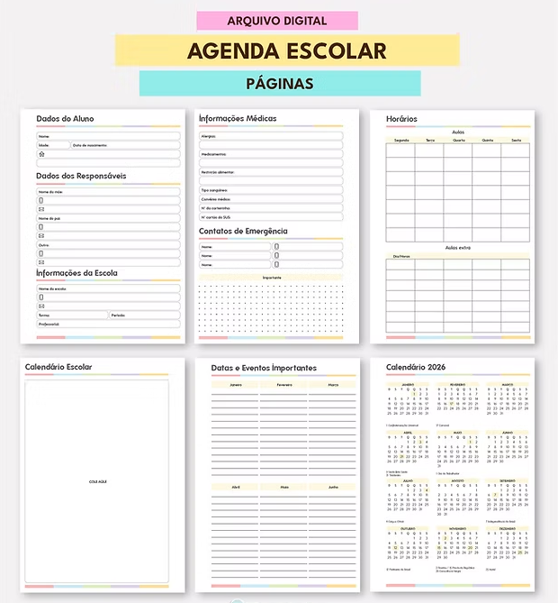 Arquivo Agenda Escolar 2026 Datada A5 1DPP - Mascute 4