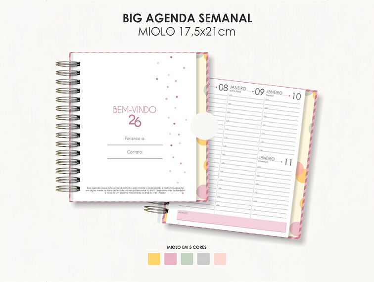 Arquivo Big Agenda Visão Semanal - Moldes da Lê 5
