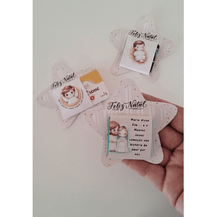 Arquivo Natal Cristão Card Estrela La Creme Cacau - Abelhinha