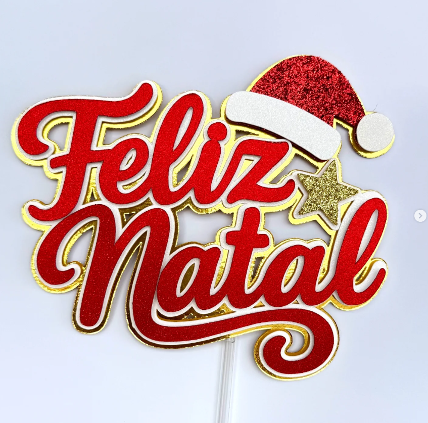 Arquivo Natal Topo de Bolo Feliz Natal 1