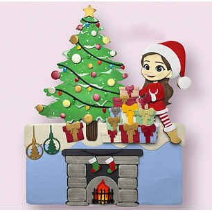 Arquivo Natal Topo de Bolo Pilha de Presentes (Em camadas)