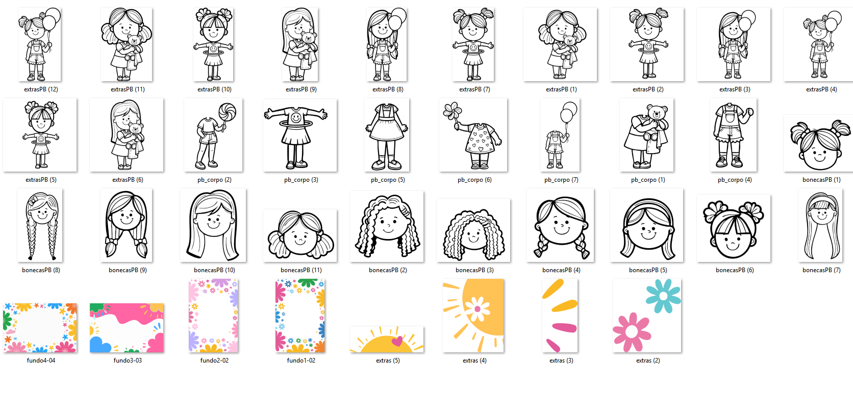 KIT DIGITAL BONEQUINHAS - PANDOCA 4