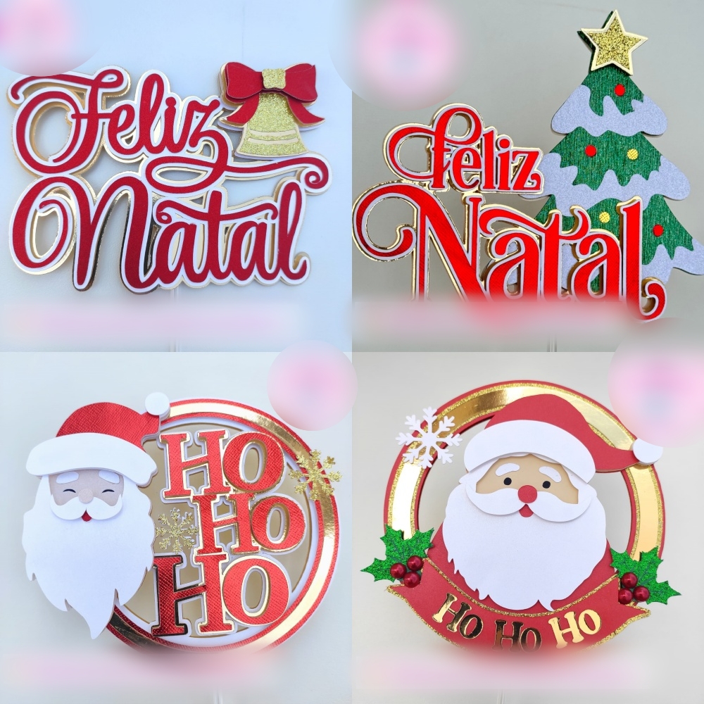 Arquivo Pack Topos de Bolo Coleção Natal  1