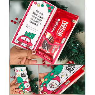 Arquivo Natal Noel Capa para Barra 80g