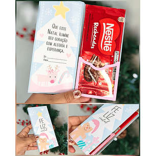 Arquivo Natal Capa para Barra Candy 80g