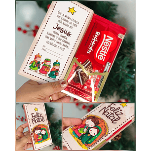 Arquivo Natal Cristão Capa para Barra 80g