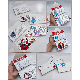 Arquivo Natal Cartas para Kit Kat