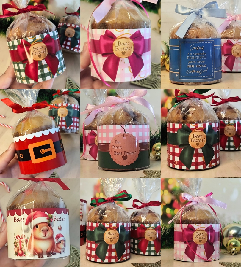 Arquivo Natal Combo Rótulo Cinta Panetone 1