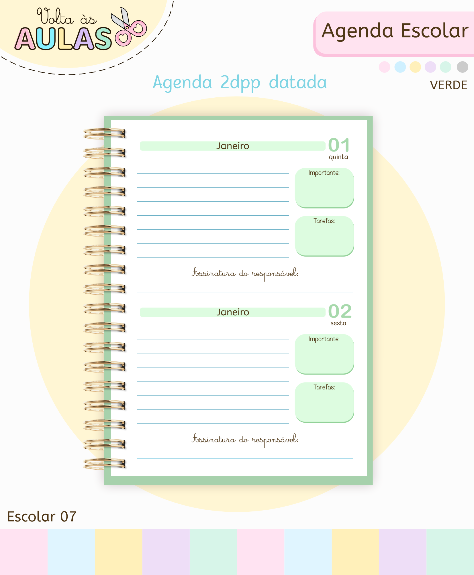 Arquivo Pack Agendas Escolares A5 2026 2