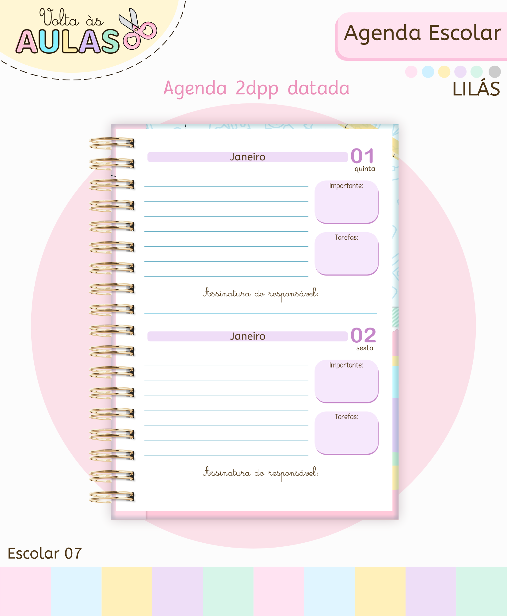Arquivo Pack Agendas Escolares A5 2026 24