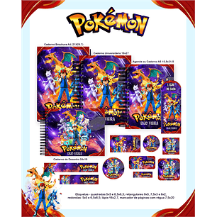 Arquivo Encadernação Escolar 2026 Pokémon