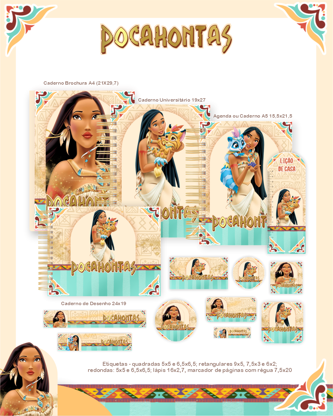 Arquivo Encadernação Escolar 2026 Pocahontas 1