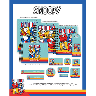 Arquivo Encadernação Escolar 2026 Snoopy