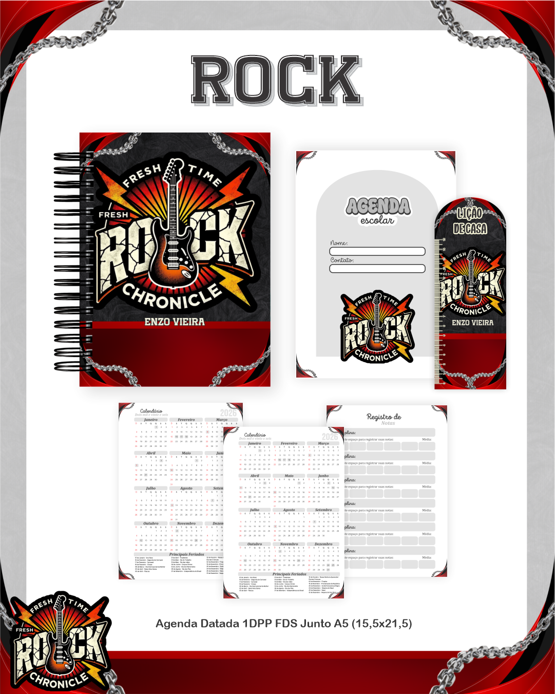 Arquivo Encadernação Escolar 2026 Rock 4