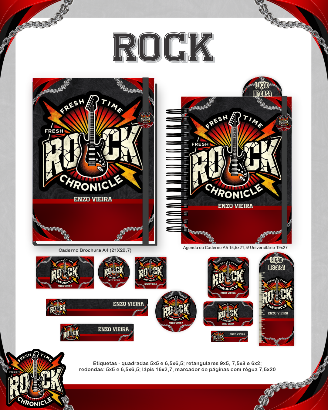 Arquivo Encadernação Escolar 2026 Rock 5