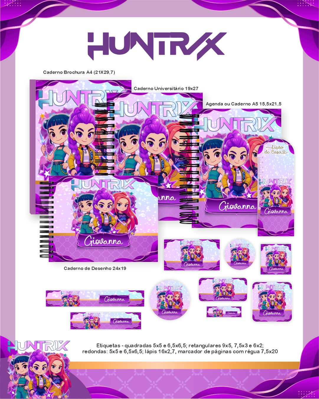 Arquivo Encadernação Escolar 2026 Guerreiras do Kpop 1