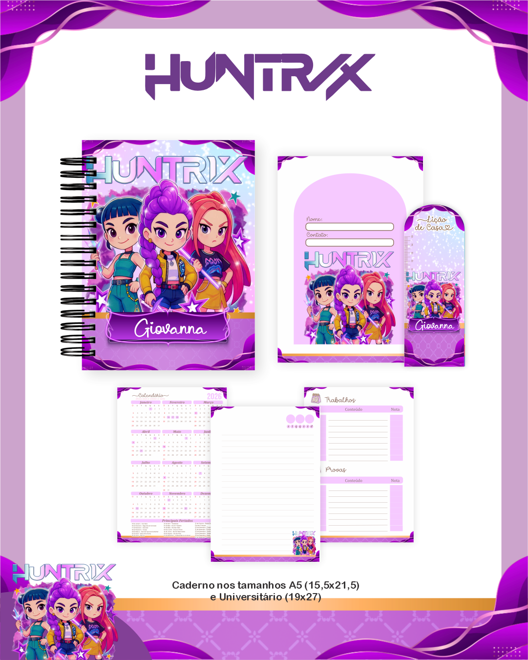 Arquivo Encadernação Escolar 2026 Guerreiras do Kpop 4