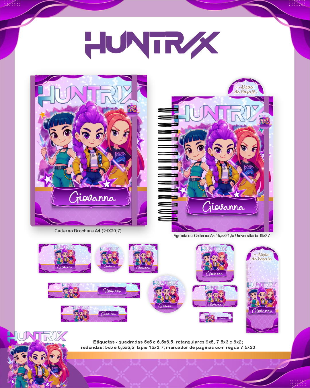 Arquivo Encadernação Escolar 2026 Guerreiras do Kpop 5