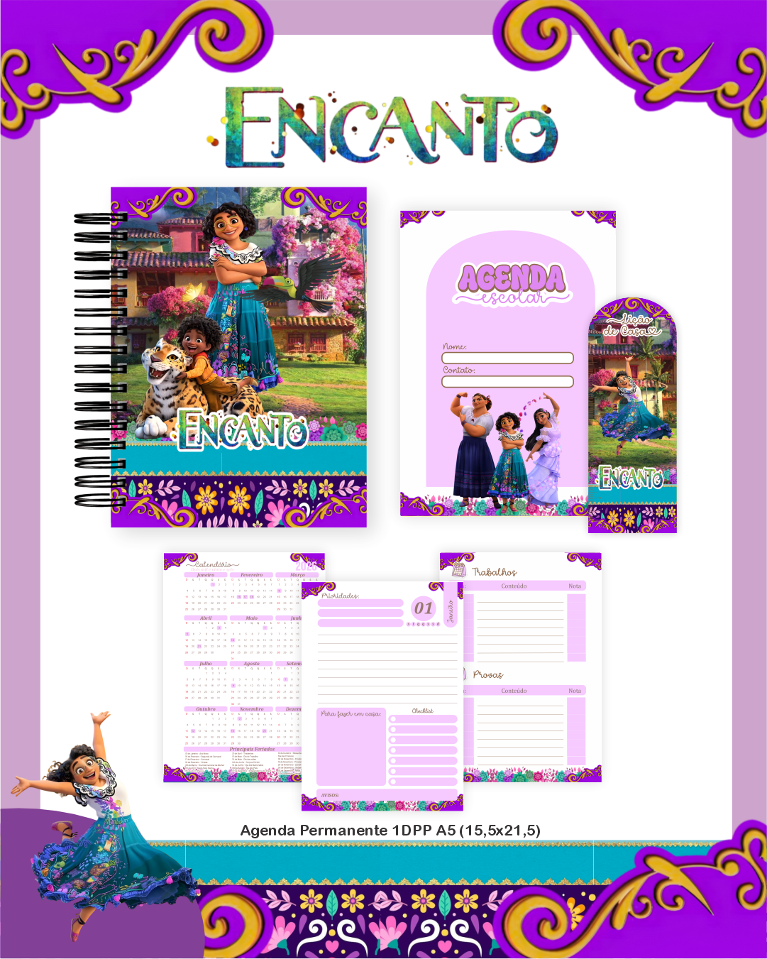 Arquivo Encadernação Escolar 2026 Encanto 2