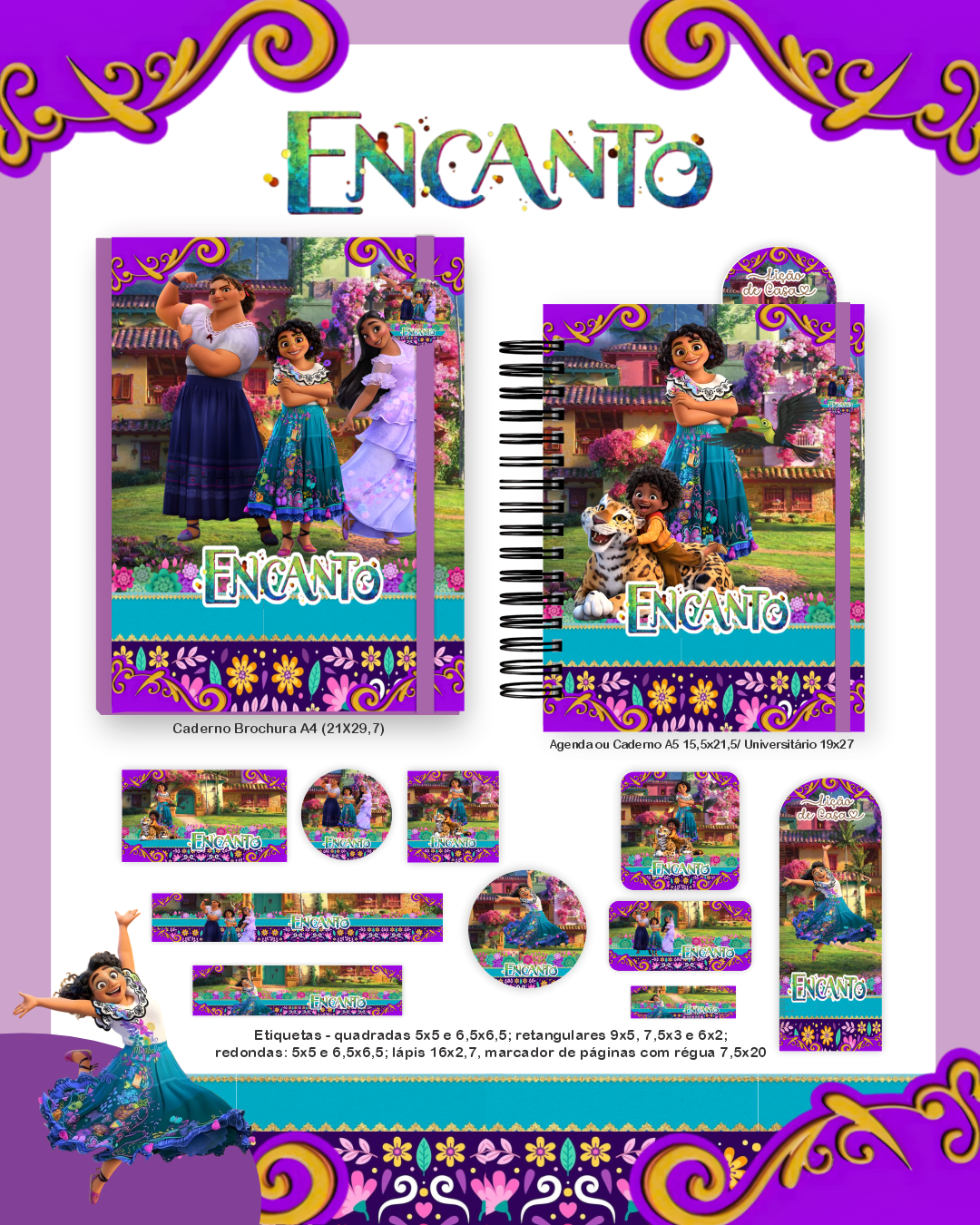 Arquivo Encadernação Escolar 2026 Encanto 5
