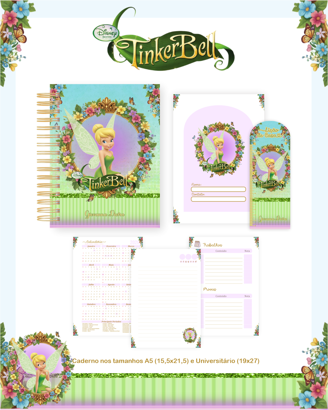 Arquivo Encadernação Escolar 2026 Sininho 3