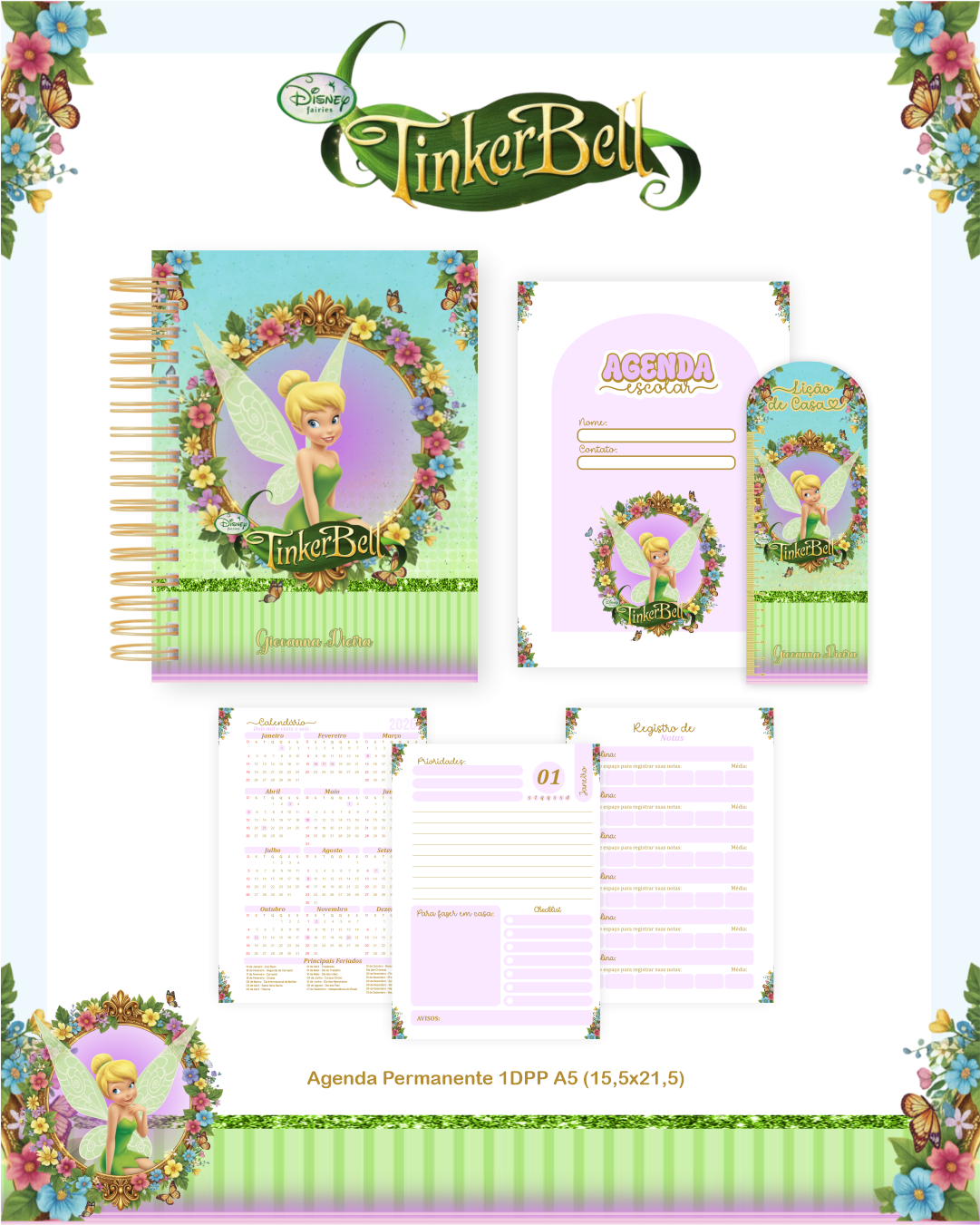 Arquivo Encadernação Escolar 2026 Sininho 4