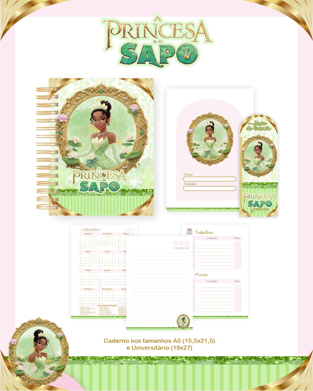 Arquivo Encadernação Escolar 2026 A Princesa e o Sapo 2