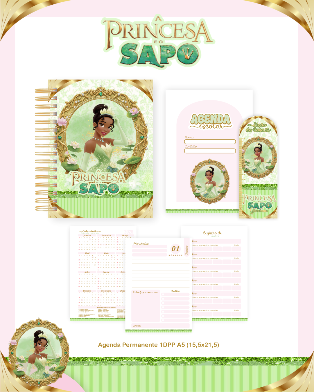 Arquivo Encadernação Escolar 2026 A Princesa e o Sapo 4