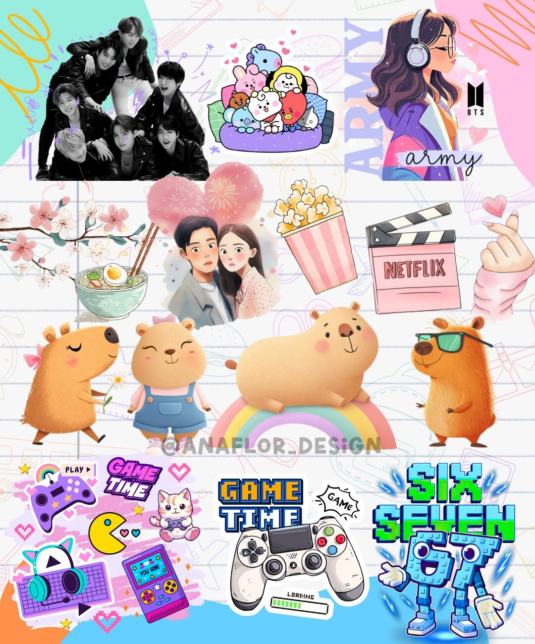 Kit Digital para Etiquetas Escolares  60 TEMAS 3