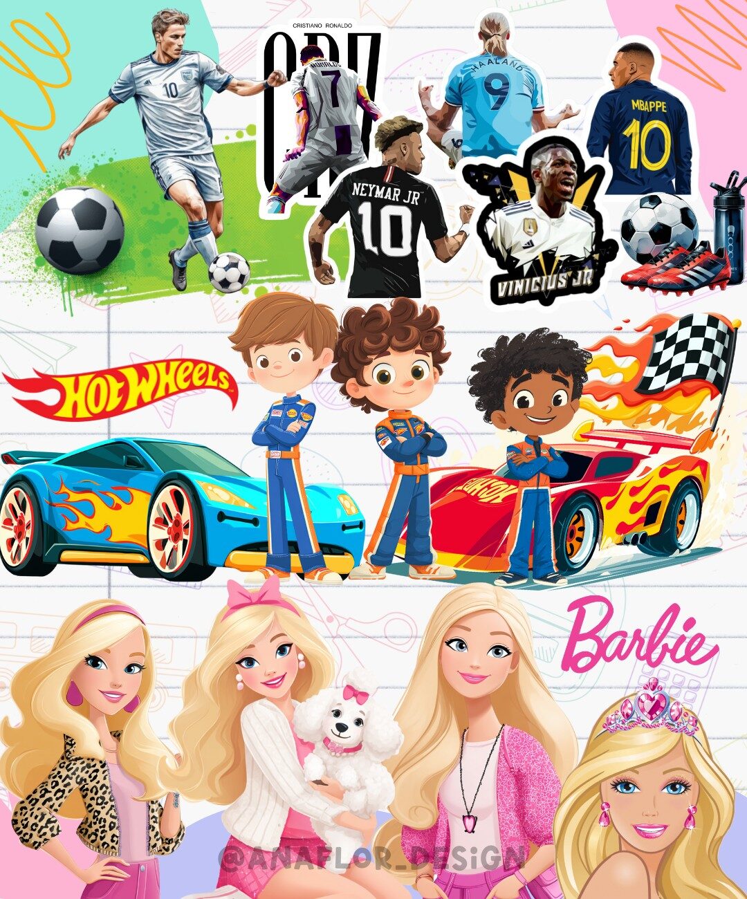 Kit Digital para Etiquetas Escolares  60 TEMAS 7