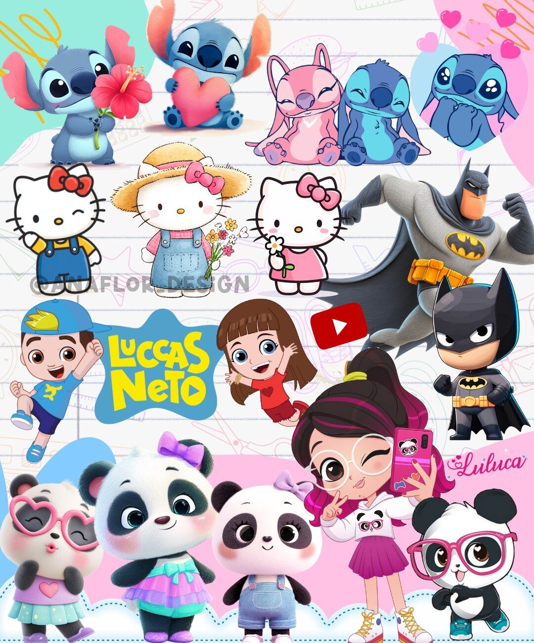 Kit Digital para Etiquetas Escolares  60 TEMAS 8