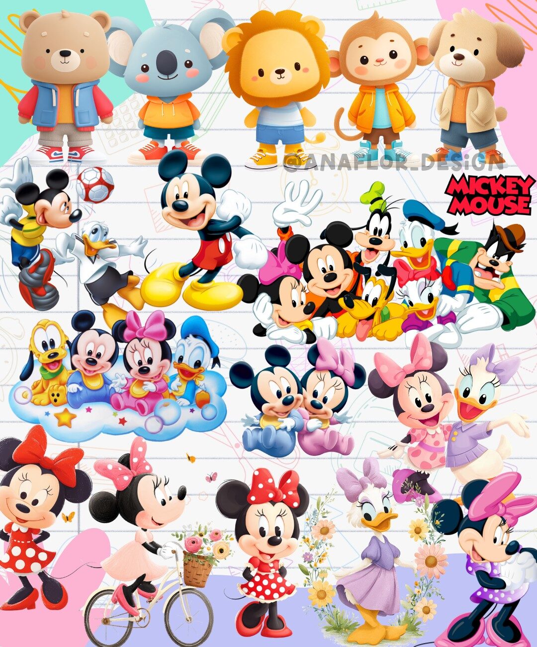 Kit Digital para Etiquetas Escolares  60 TEMAS 9