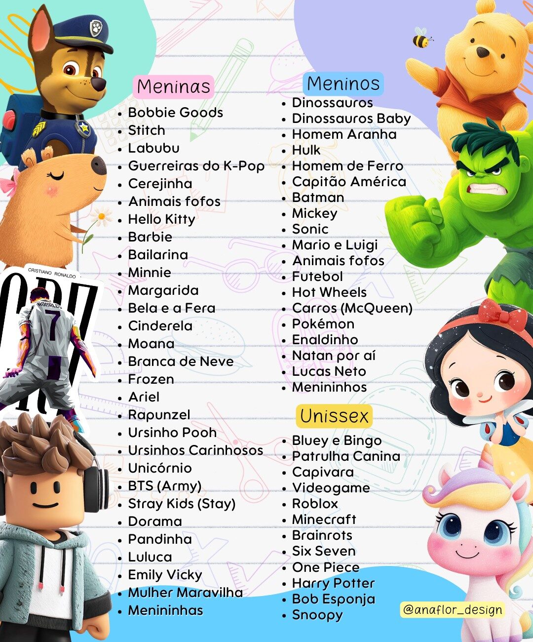 Kit Digital para Etiquetas Escolares  60 TEMAS 2