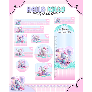 Arquivo Etiqueta Escolar Hello Kitty Sereia 