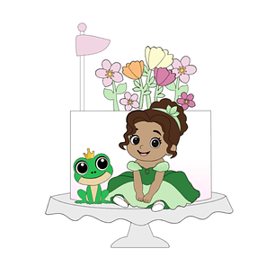 Arquivo Topo de Bolo A Princesa e o Sapo