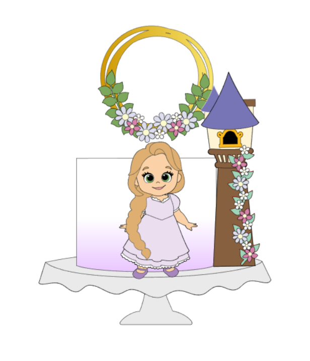 Arquivo Topo de Bolo Rapunzel Enrolados 1