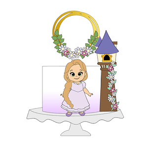 Arquivo Topo de Bolo Rapunzel Enrolados