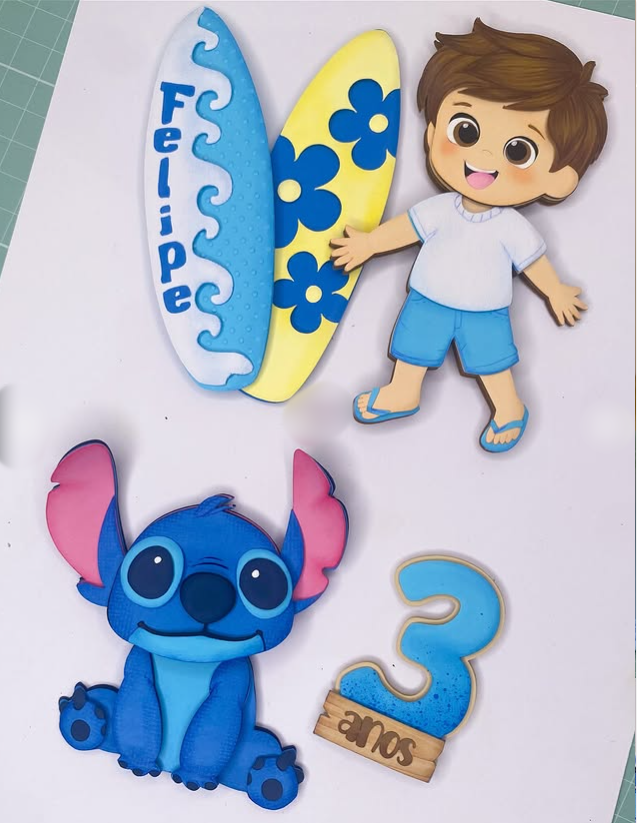 Arquivo Topo de Bolo Stitch 1
