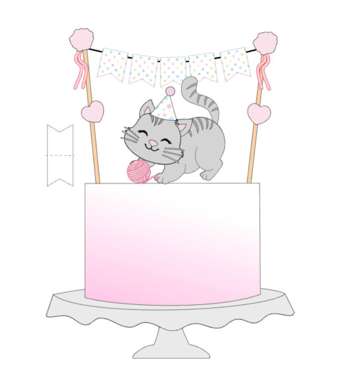 Arquivo Topo de Bolo Gatinho 1