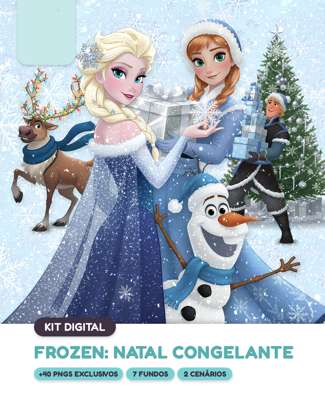 Arquivo Kit Digital Frozen Natal Congelante 1