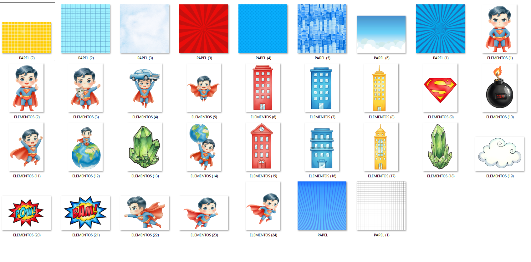 Arquivo Kit Digital Super Man 2
