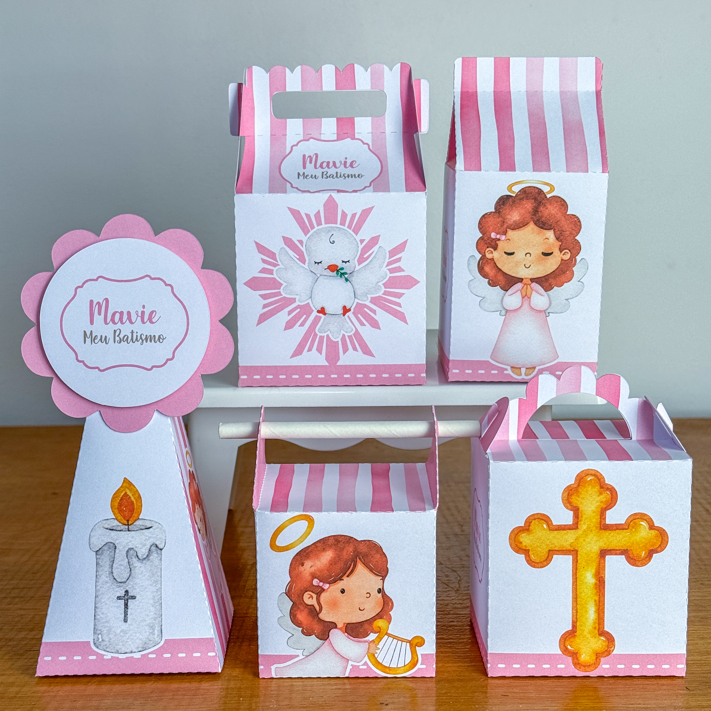 Arquivo de Corte Batizado Rosa 1