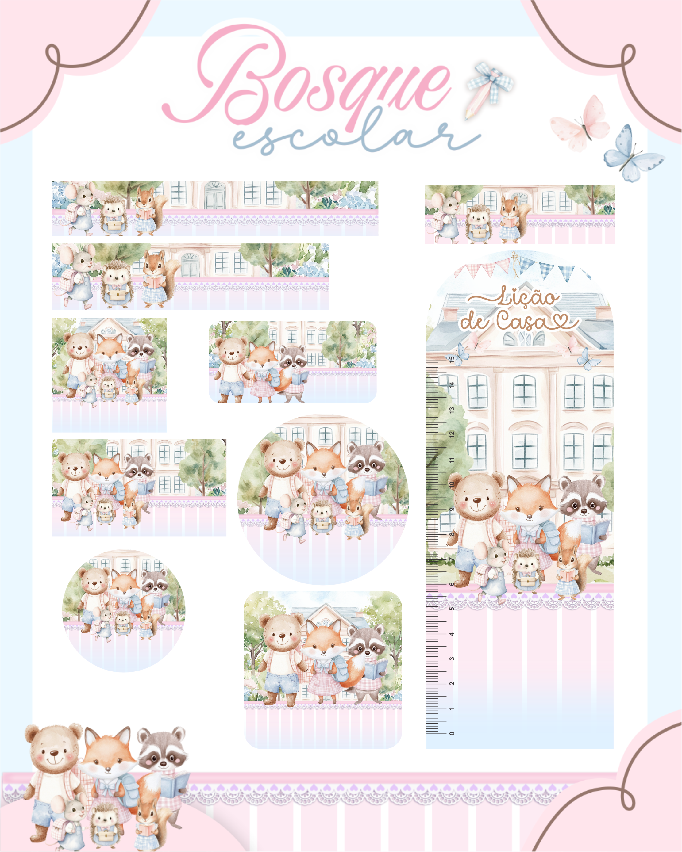 Arquivo Etiqueta Escolar Bosque Encantado 1