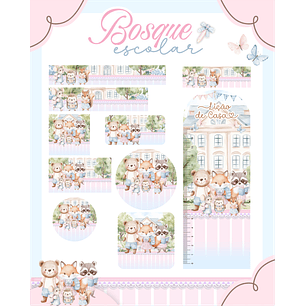 Arquivo Etiqueta Escolar Bosque Encantado