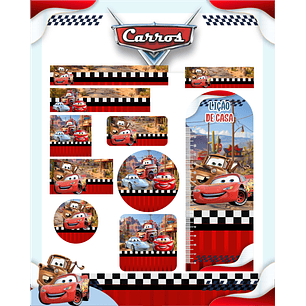 Arquivo Etiqueta Escolar Carros Relâmpago Mcqueen