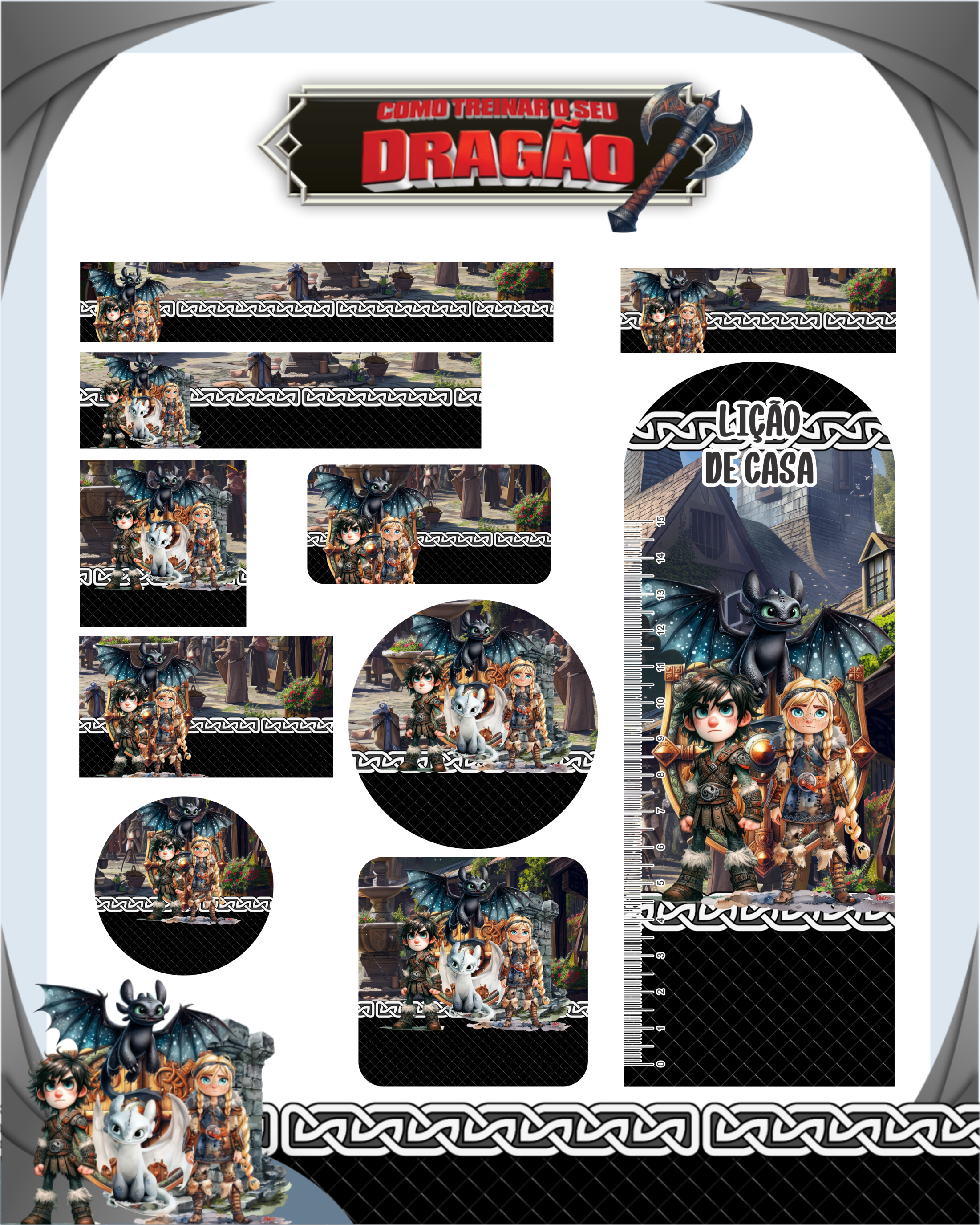 Arquivo Etiqueta Escolar Como Treinar Seu Dragão 1