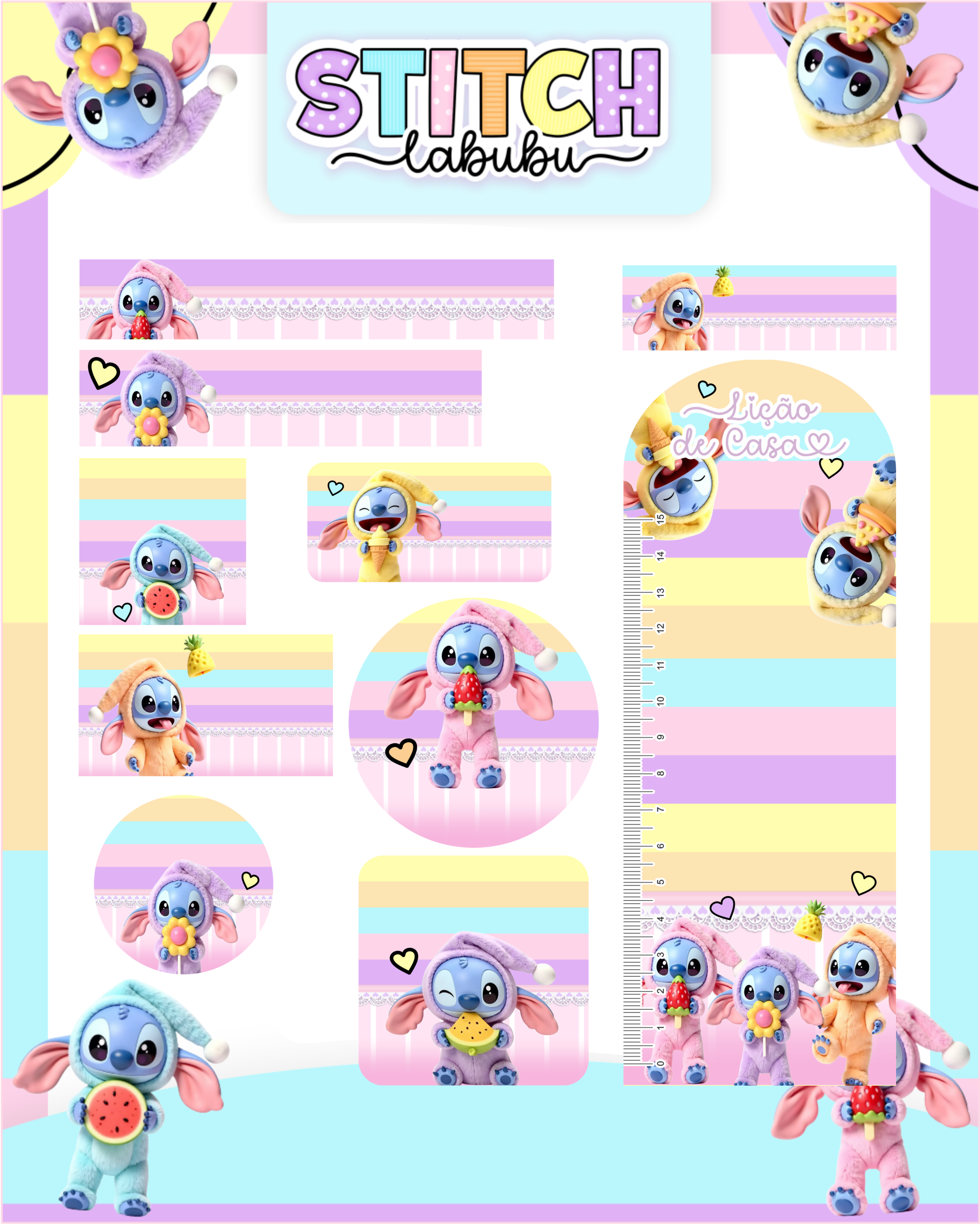 Arquivo Etiqueta Escolar Stitch Labubu 1